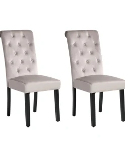 Beliani Tuoli Sametti Ruskeanharmaa 2 Kpl Velva Ii Flash Sale