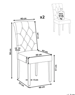 Beliani Tuoli Sametti Ruskeanharmaa 2 Kpl Velva Ii Flash Sale