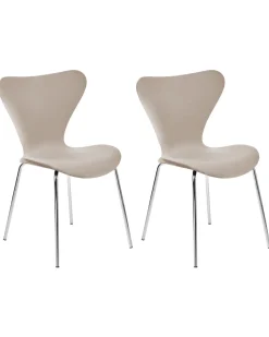 Beliani Tuoli Sametti Ruskeanharmaa/Hopea 2 Kpl Boonville Fashion