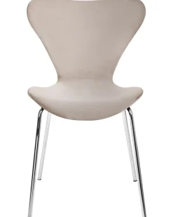 Beliani Tuoli Sametti Ruskeanharmaa/Hopea 2 Kpl Boonville Fashion