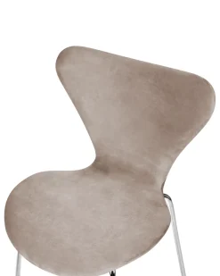 Beliani Tuoli Sametti Ruskeanharmaa/Hopea 2 Kpl Boonville Fashion