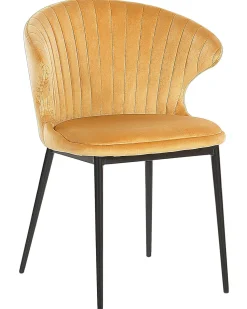 Beliani Tuoli Sametti Sinapinkeltainen 2 Kpl Augusta Best