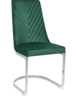 Beliani Tuoli Sametti Smaragdinvihrea 2 Kpl Altoona Store