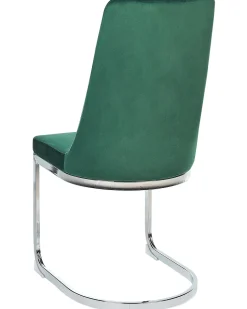 Beliani Tuoli Sametti Smaragdinvihrea 2 Kpl Altoona Store