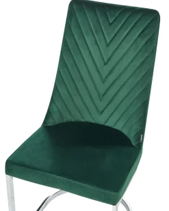 Beliani Tuoli Sametti Smaragdinvihrea 2 Kpl Altoona Store