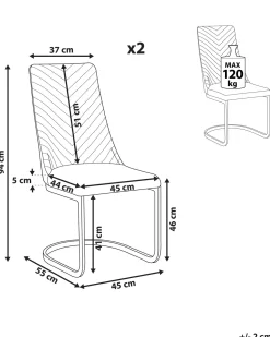Beliani Tuoli Sametti Smaragdinvihrea 2 Kpl Altoona Store