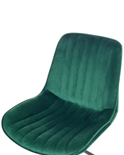 Beliani Tuoli Sametti Smaragdinvihrea 2 Kpl Navasota Cheap