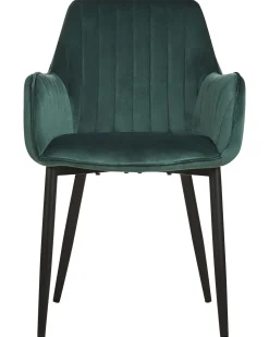 Beliani Tuoli Sametti Smaragdinvihrea 2 Kpl Wellston Hot
