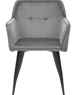 Beliani Tuoli Sametti Tummanharmaa 2 Kpl Jasmin Discount