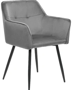 Beliani Tuoli Sametti Tummanharmaa 2 Kpl Jasmin Discount