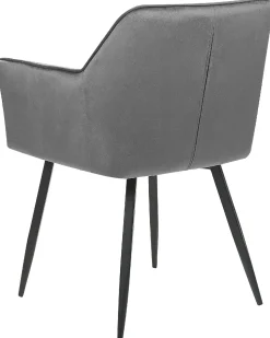 Beliani Tuoli Sametti Tummanharmaa 2 Kpl Jasmin Discount