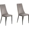 Beliani Tuoli Sametti Tummanharmaa 2 Kpl Clayton Outlet