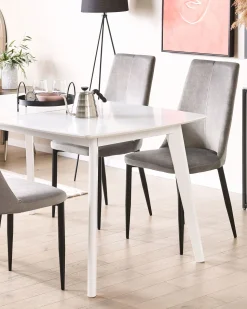 Beliani Tuoli Sametti Tummanharmaa 2 Kpl Clayton Outlet