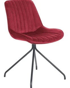 Beliani Tuoli Sametti Tummanpunainen 2 Kpl Navasota Clearance