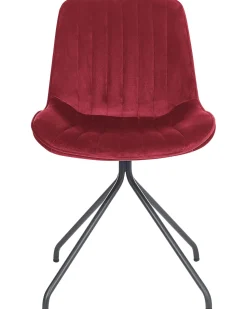 Beliani Tuoli Sametti Tummanpunainen 2 Kpl Navasota Clearance