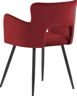 Beliani Tuoli Sametti Tummanpunainen 2 Kpl Sanilac Cheap