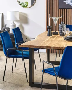 Beliani Tuoli Sametti Tummansininen 2 Kpl Jefferson Store