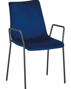 Beliani Tuoli Sametti Tummansininen 2 Kpl Jefferson Store