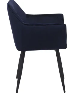 Beliani Tuoli Sametti Tummansininen 2 Kpl Jasmin New