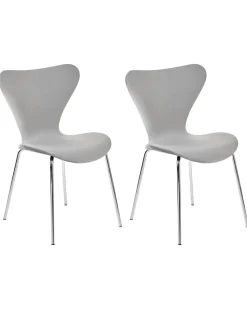 Beliani Tuoli Sametti Vaaleanharmaa/Hopea 2 Kpl Boonville Online
