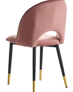 Beliani Tuoli Sametti Vaaleanpunainen 2 Kpl Magalia Fashion