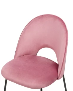 Beliani Tuoli Sametti Vaaleanpunainen 2 Kpl Covelo Fashion