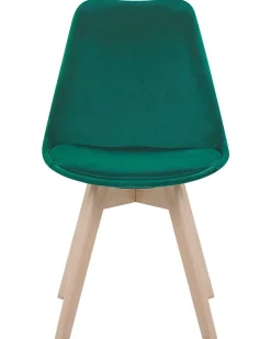 Beliani Tuoli Sametti Vihrea 2 Kpl Dakota Ii Fashion