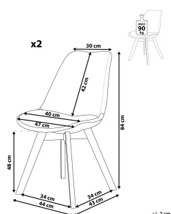 Beliani Tuoli Sametti Vihrea 2 Kpl Dakota Ii Fashion