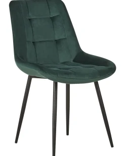 Beliani Tuoli Sametti Vihrea 2 Kpl Melrose Best Sale