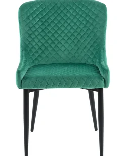 Beliani Tuoli Sametti Vihrea 2 Kpl Solano Best