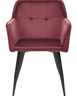 Beliani Tuoli Sametti Viininpunainen 2 Kpl Jasmin New