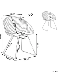 Beliani Tuoli Teras Hopea 2 Kpl Aurora Cheap