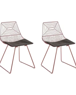 Beliani Tuoli Teras Ruusukulta 2 Kpl Beatty Hot