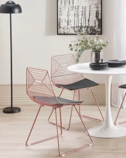 Beliani Tuoli Teras Ruusukulta 2 Kpl Beatty Hot