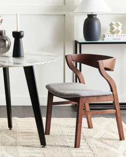 Beliani Tuoli Tumma Puu/Harmaa 2 Kpl Maroa Discount