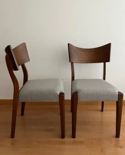 Beliani Tuoli Tumma Puu/Harmaa 2 Kpl Eden Hot