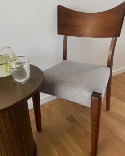 Beliani Tuoli Tumma Puu/Harmaa 2 Kpl Eden Hot