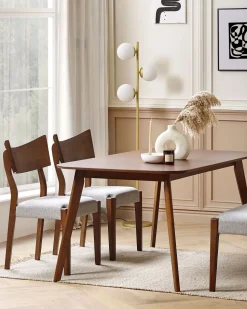 Beliani Tuoli Tumma Puu/Harmaa 2 Kpl Eden Hot