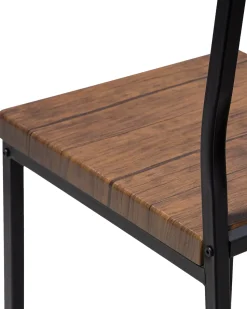 Beliani Tuoli Tumma Puu/Musta 6 Kpl Laredo Best