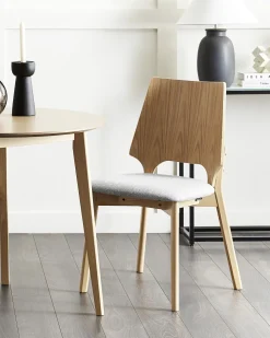 Beliani Tuoli Vaalea Puu/Harmaa 2 Kpl Abee Outlet