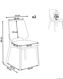 Beliani Tuoli Vaalea Puu/Harmaa 2 Kpl Abee Outlet