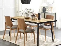 Beliani Tuoli Vaalea Puu/Harmaa 2 Kpl Abee Outlet