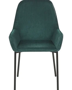 Beliani Tuoli Vakosametti Tummanvihrea 2 Kpl Loverna Store