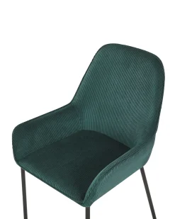 Beliani Tuoli Vakosametti Tummanvihrea 2 Kpl Loverna Store