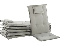 Beliani Tuolin Pehmusteet 6Kpl Setti Harmaanbeige Toscana/Java Discount