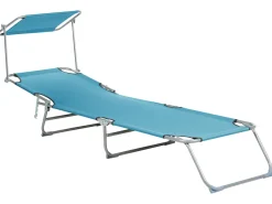 Beliani Turkoosi Teraksinen Aurinkotuoli Katoksella Foligno Best