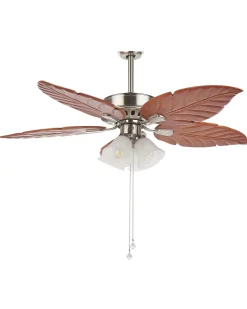 Beliani Tuuletinvalaisin 4 Polttimoa Vaalea Puu/Hopea Gila Outlet