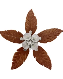 Beliani Tuuletinvalaisin 4 Polttimoa Vaalea Puu/Hopea Gila Outlet