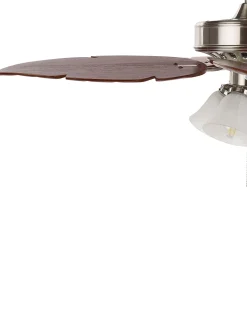 Beliani Tuuletinvalaisin 4 Polttimoa Vaalea Puu/Hopea Gila Outlet