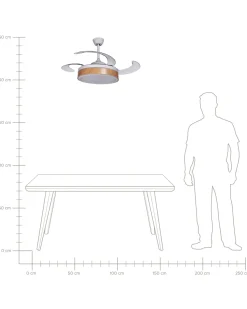 Beliani Tuuletinvalaisin 3 Polttimoa Valkoinen Fremont Store